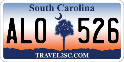 SC license plate ALO526