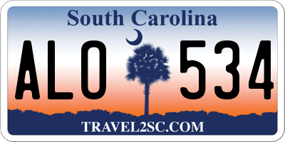 SC license plate ALO534