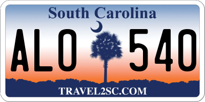 SC license plate ALO540