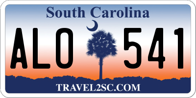 SC license plate ALO541
