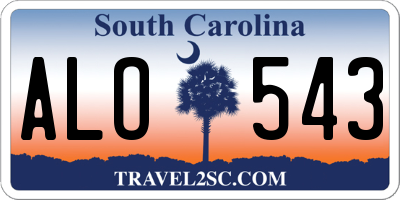 SC license plate ALO543