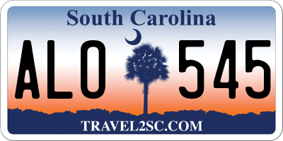 SC license plate ALO545