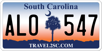 SC license plate ALO547