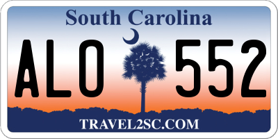 SC license plate ALO552