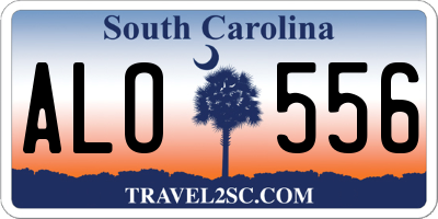SC license plate ALO556