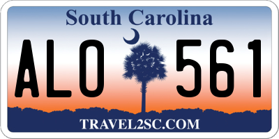 SC license plate ALO561