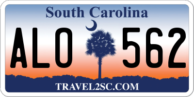 SC license plate ALO562