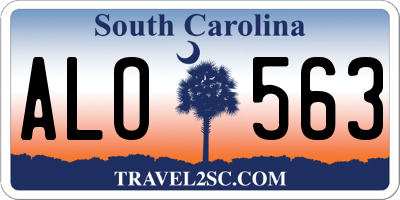SC license plate ALO563