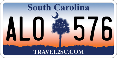 SC license plate ALO576