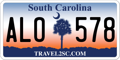 SC license plate ALO578