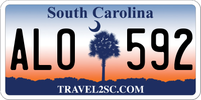 SC license plate ALO592
