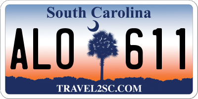 SC license plate ALO611