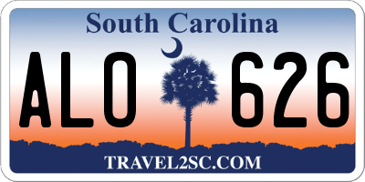 SC license plate ALO626