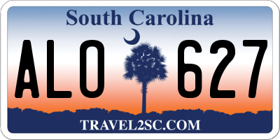 SC license plate ALO627