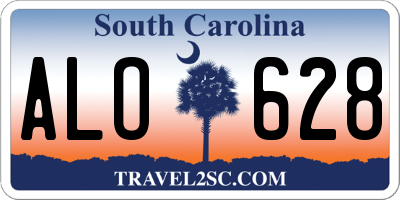 SC license plate ALO628