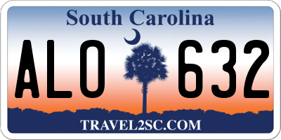 SC license plate ALO632