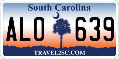 SC license plate ALO639