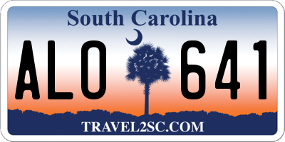 SC license plate ALO641