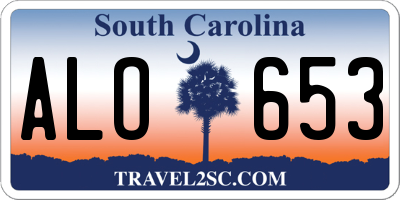 SC license plate ALO653