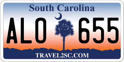 SC license plate ALO655