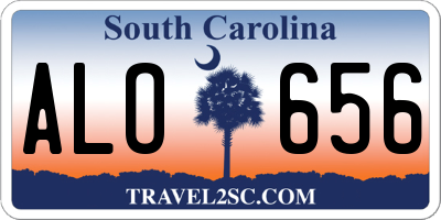 SC license plate ALO656