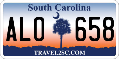 SC license plate ALO658