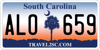 SC license plate ALO659