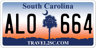 SC license plate ALO664