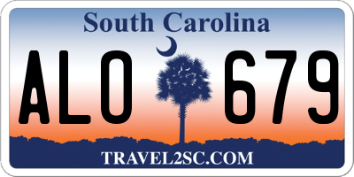 SC license plate ALO679