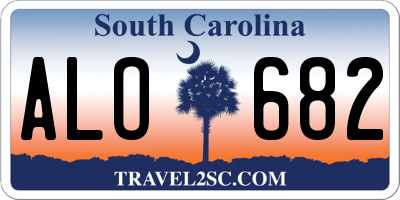 SC license plate ALO682
