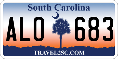 SC license plate ALO683