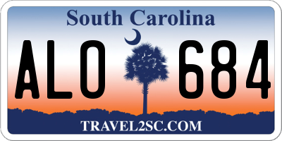 SC license plate ALO684
