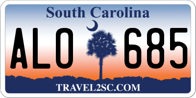 SC license plate ALO685