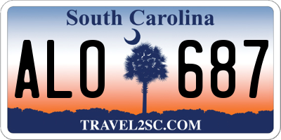 SC license plate ALO687