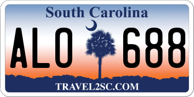 SC license plate ALO688
