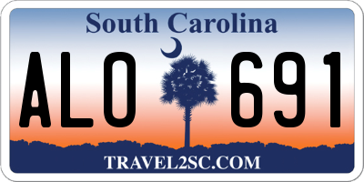 SC license plate ALO691