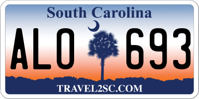 SC license plate ALO693