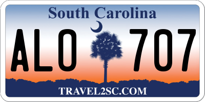 SC license plate ALO707