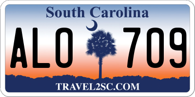 SC license plate ALO709
