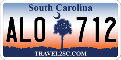 SC license plate ALO712
