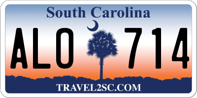 SC license plate ALO714