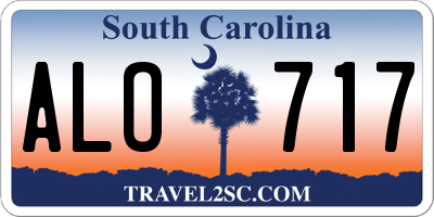 SC license plate ALO717