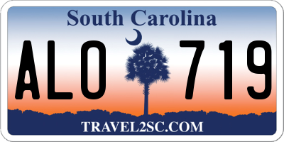 SC license plate ALO719