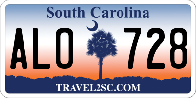 SC license plate ALO728