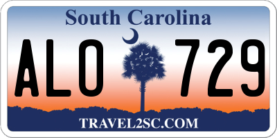 SC license plate ALO729