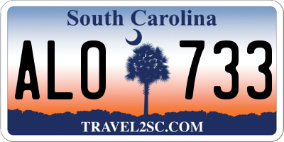 SC license plate ALO733