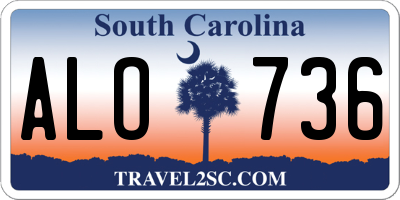 SC license plate ALO736