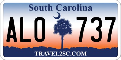 SC license plate ALO737
