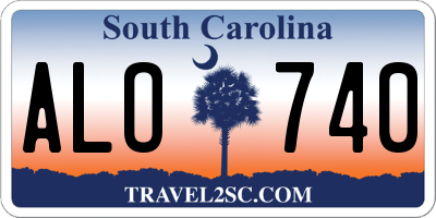SC license plate ALO740