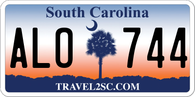 SC license plate ALO744